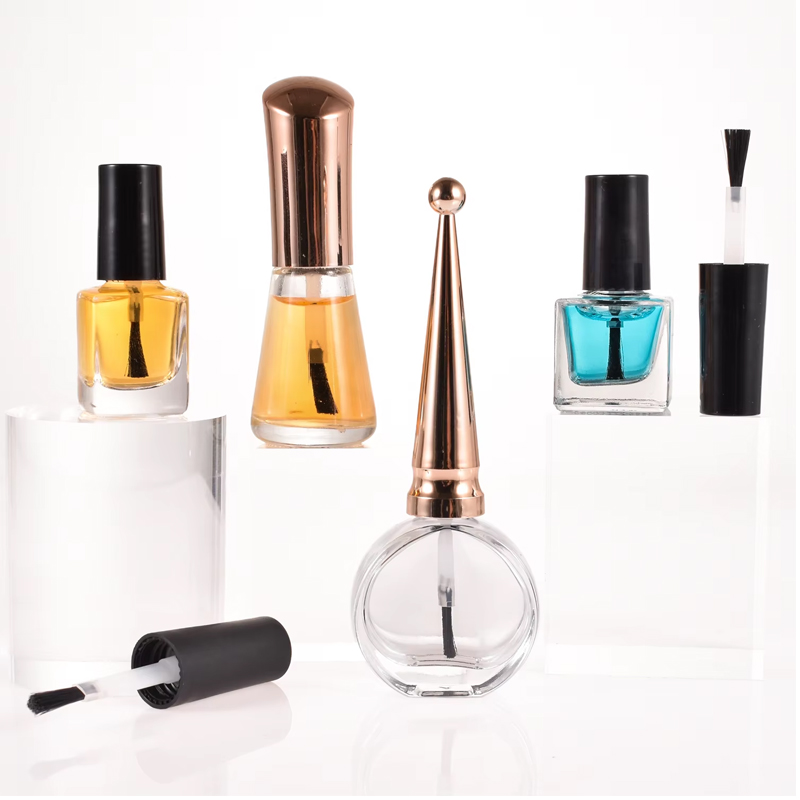 Bouchon et brosse de bouteille de vernis à ongles transparent vide, vente en gros de 15ml
