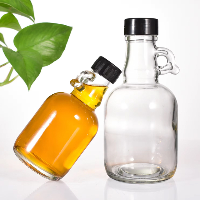 Mini bouteille vide de sirop d'érable contre la toux de sucre 250 ml 500 ml avec poignée