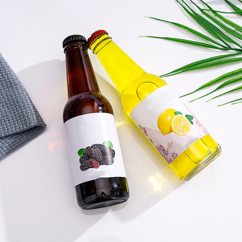 Fabricants de bouteilles de bière en verre 250 ml 275 ml 330 ml 500 ml bouteille en verre transparent bouteille en verre de limonade vide