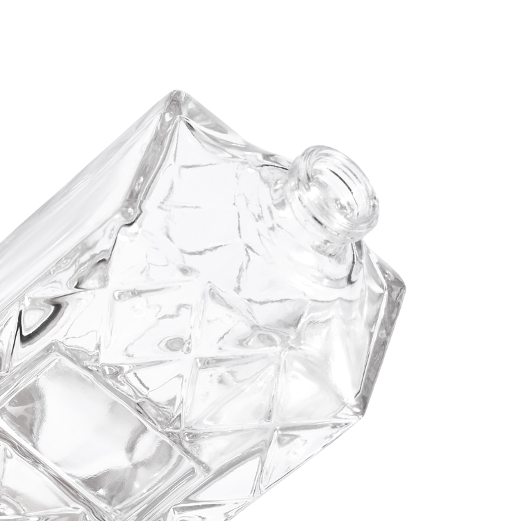 Flacon de parfum en verre gaufré de luxe de 30 ml avec bouchon noir – Emballage de bouteille de parfum transparent personnalisé