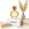  Bouteille de parfum en verre sphérique de luxe avec bouchon en or, emballage de parfum personnalisé haut de gamme