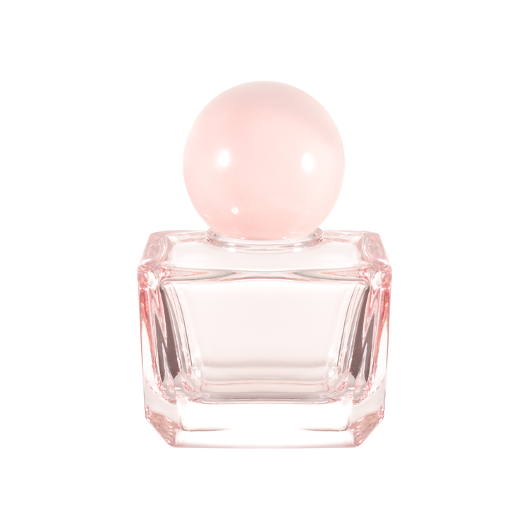 Bouteille de parfum en verre carrée de luxe avec bouchon à bille 100 ml 30 ml 50 ml, emballage de parfum de couleur personnalisé