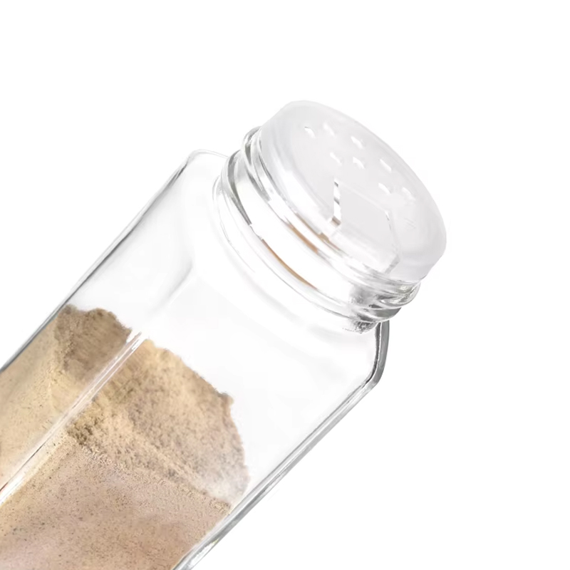 Offre spéciale 120 ml poudres d'épices assaisonnement conteneurs assaisonnement pots à épices en verre carrés
