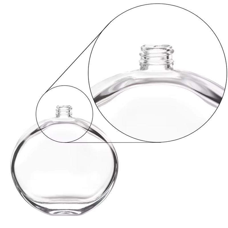 30 ml 50 ml 100 ml bouteilles de parfum en verre à bouche oblate moderne