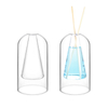 Bouteille de diffuseur de roseaux en verre à haute teneur en Borosilicate à Double paroi, récipient de diffuseur d'aromathérapie décoratif moderne pour parfum de maison
