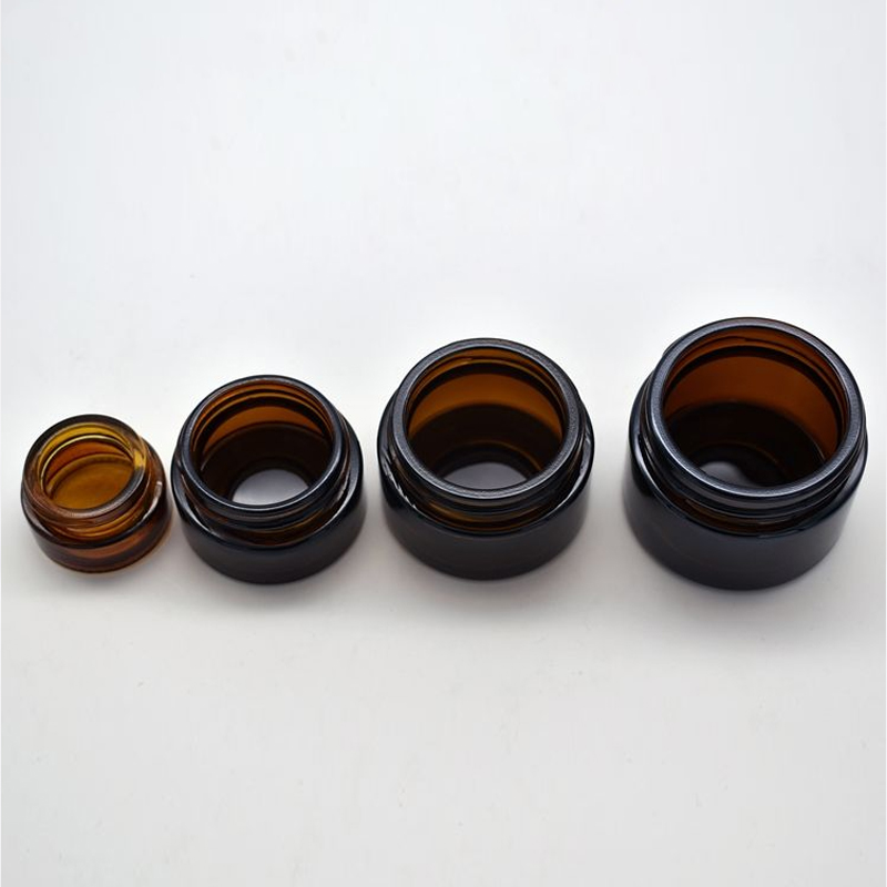 Pot de crème en verre pour cosmétiques ambrés écologiques