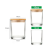 Pot de bougie en verre de 10 oz et 12 oz avec couvercle