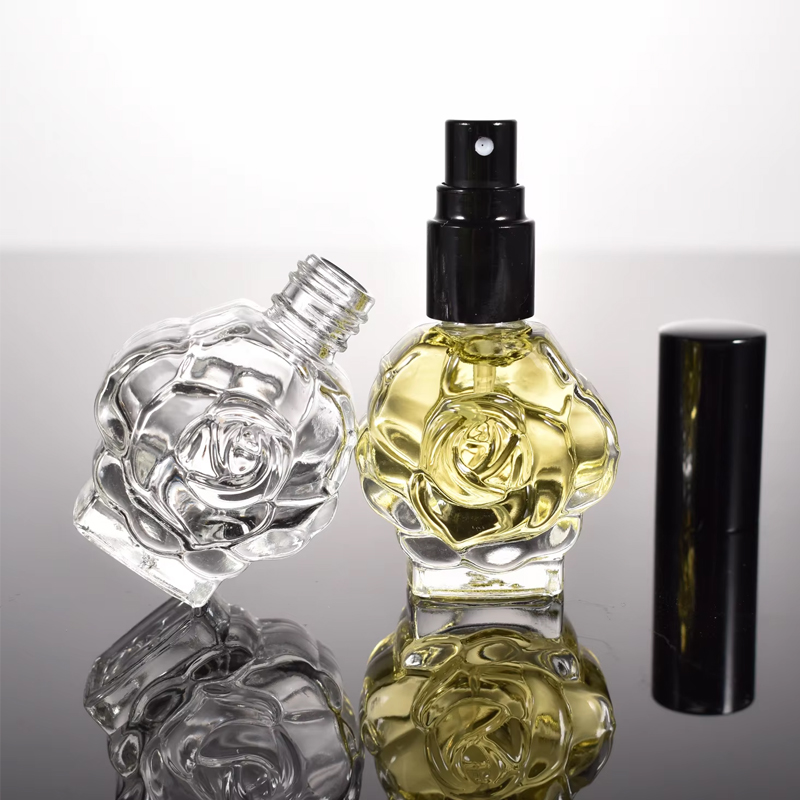 Bouteille de parfum en forme de Rose, échantillon de 10ml, prix d'usine, avec bouchon à vis pour femmes