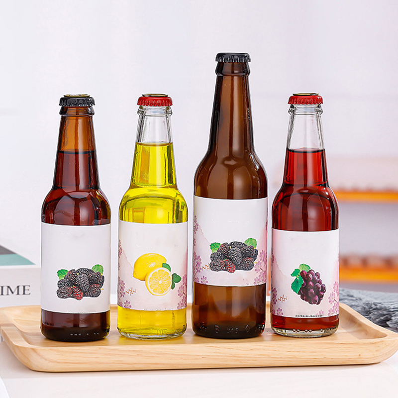 Fabricants de bouteilles de bière en verre 250 ml 275 ml 330 ml 500 ml bouteille en verre transparent bouteille en verre de limonade vide