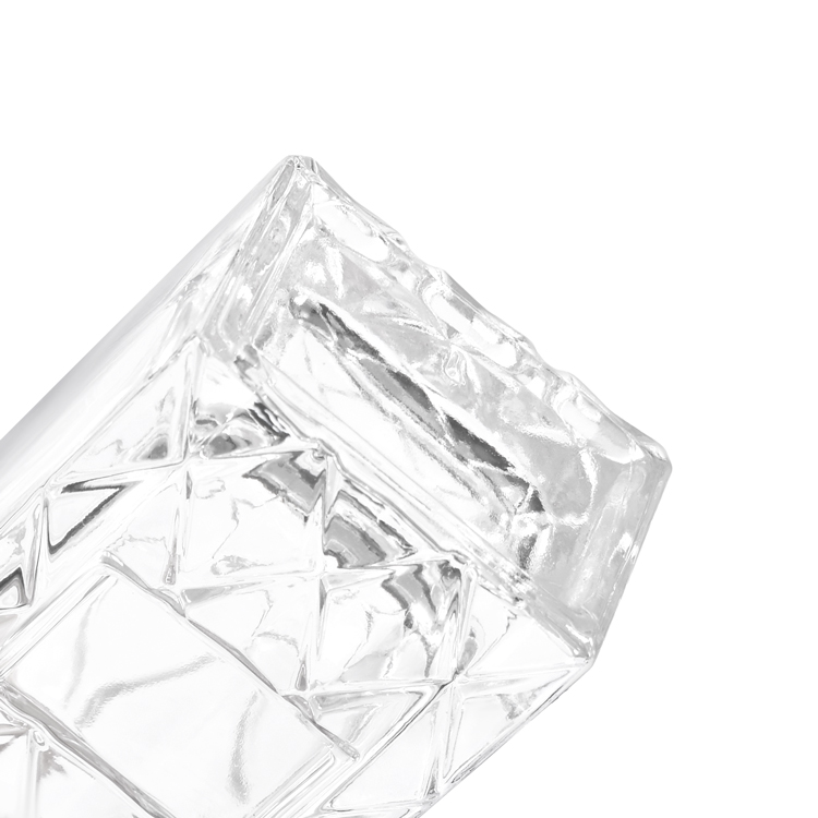 Flacon de parfum en verre gaufré de luxe de 30 ml avec bouchon noir – Emballage de bouteille de parfum transparent personnalisé