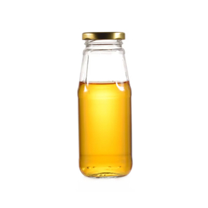 Bouteille de lait de boisson en verre vide de forme ronde en gros de 350 ml 