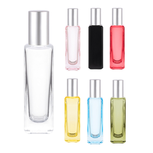Bouteilles de parfum de voyage, flacons de pulvérisation en verre transparent de 30ml, bouteilles de parfum de couleur rechargeables, récipient d'huile cosmétique