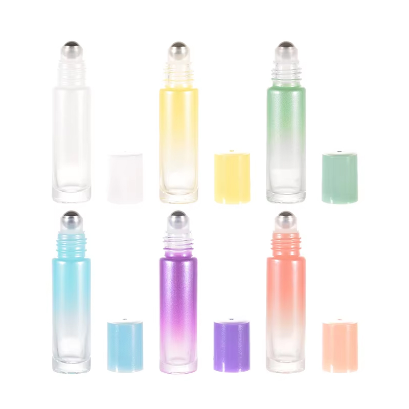 Rouleau d'huile de parfum en verre dégradé de luxe de 10 ml sur bouteille