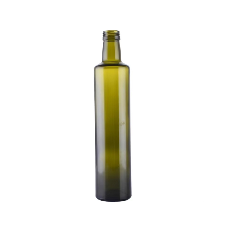 Bouteilles d'huile d'olive en verre vert foncé de 500 ml 