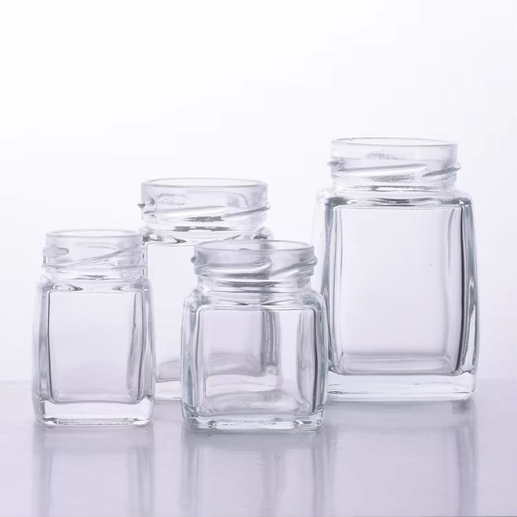 Récipient de stockage de nourriture carré en verre avec couvercle scellé