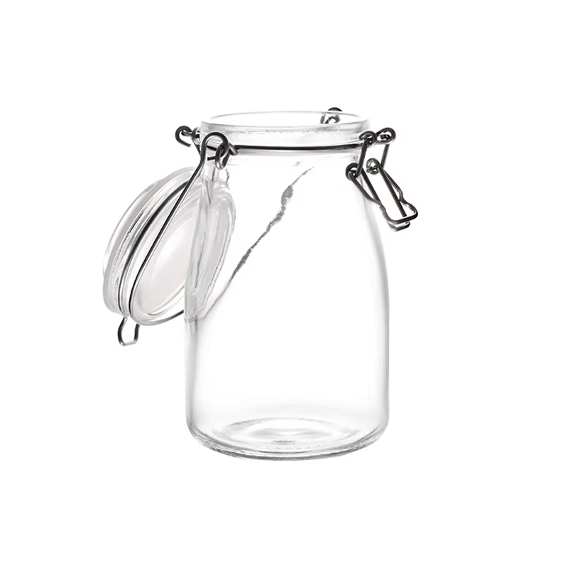 0.5L 1L 1.5L 2L pot de stockage en verre alimentaire de cuisine bocaux en verre hermétiques avec couvercle en verre en caoutchouc