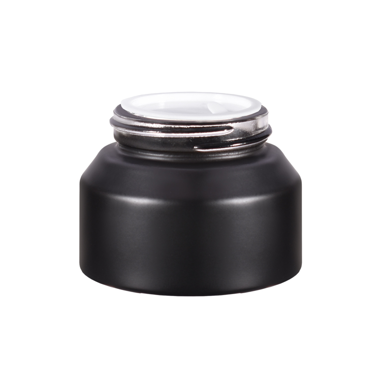 Pot de crème en verre transparent de 10g 30g 50g avec couvercle en plastique brillant qui a de bonnes performances d'étanchéité pour retarder la détérioration oxydative
