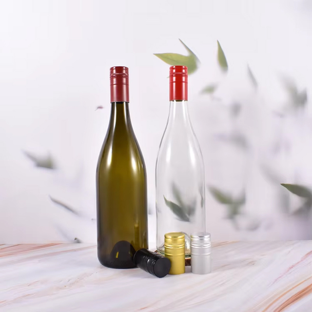 Bouteilles de vin en verre de Bourgogne classiques de 750 ml