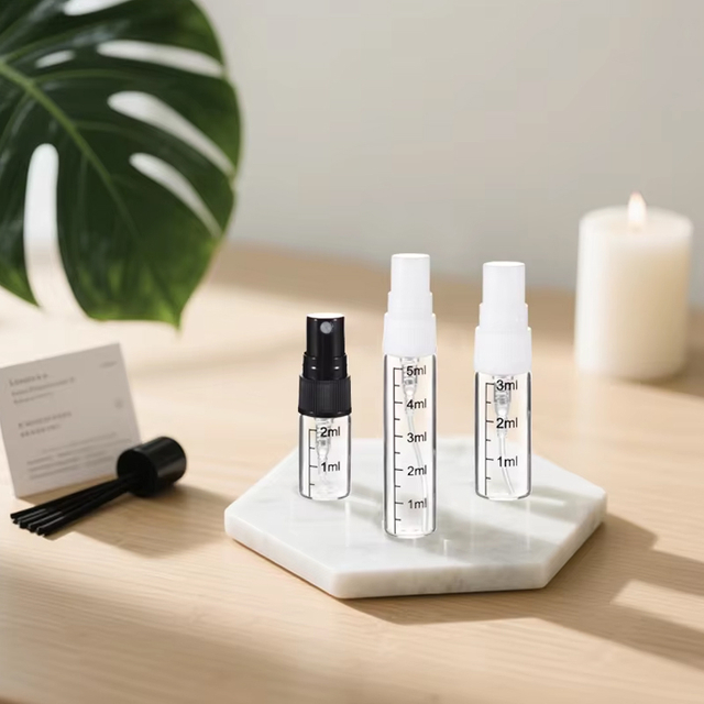 Flacons de parfum en verre tubulaire de 2 ml 3 ml 5 ml 10 ml 