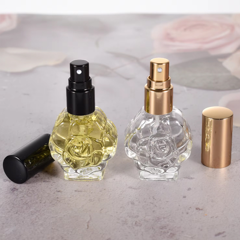Bouteille de parfum en forme de Rose, échantillon de 10ml, prix d'usine, avec bouchon à vis pour femmes