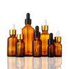 Flacons compte-gouttes en verre ambré de luxe de 5 ml 10 ml 15 ml 20 ml avec pipette