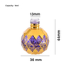 Rouleau essentiel doré sphérique de luxe de 10ml, flacons de parfum arabe à roulettes