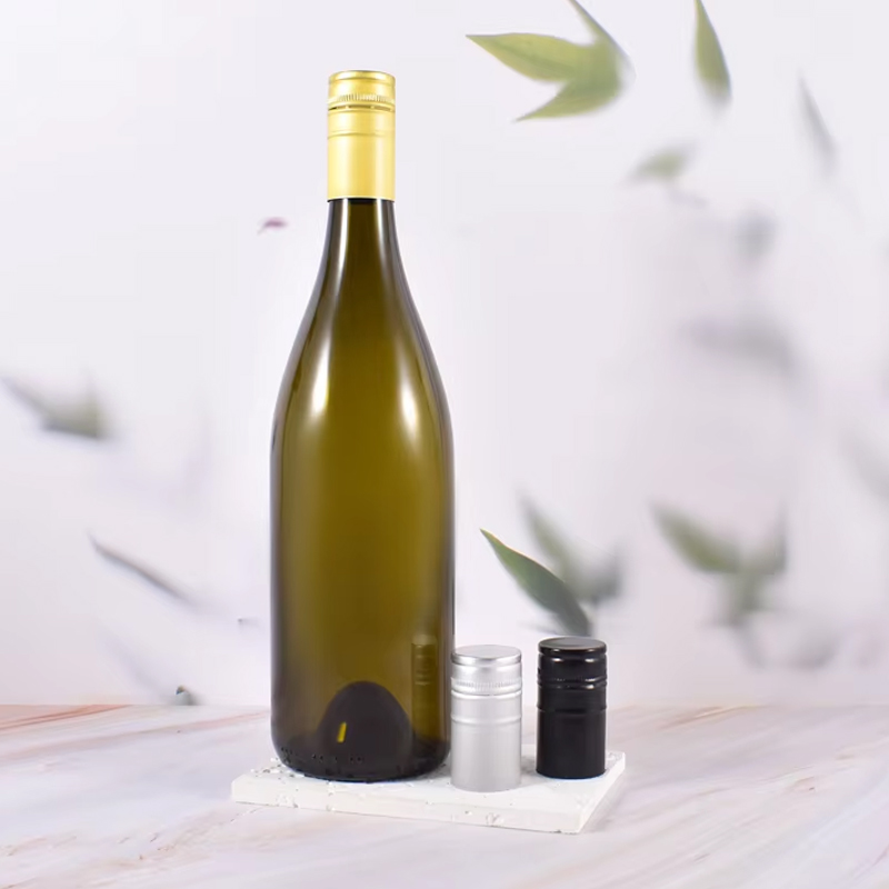 Bouteilles de vin en verre de Bourgogne classiques de 750 ml