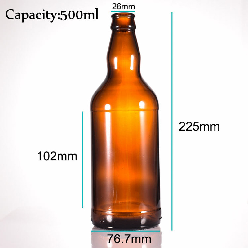 Bouteilles de bière en verre vides marron 500 ml
