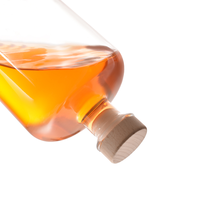 Bouteille en verre de rhum en gros de 750 ml avec liège