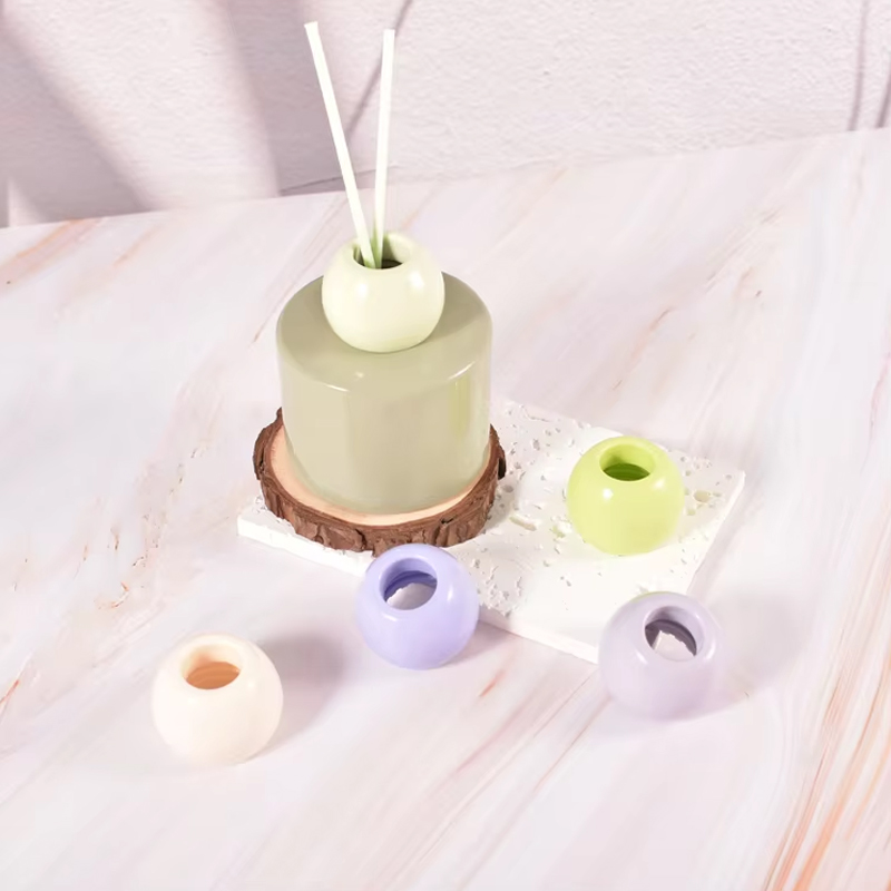 Bouchon de forme sphérique en résine, bouteille diffuseur élégante, vente en gros