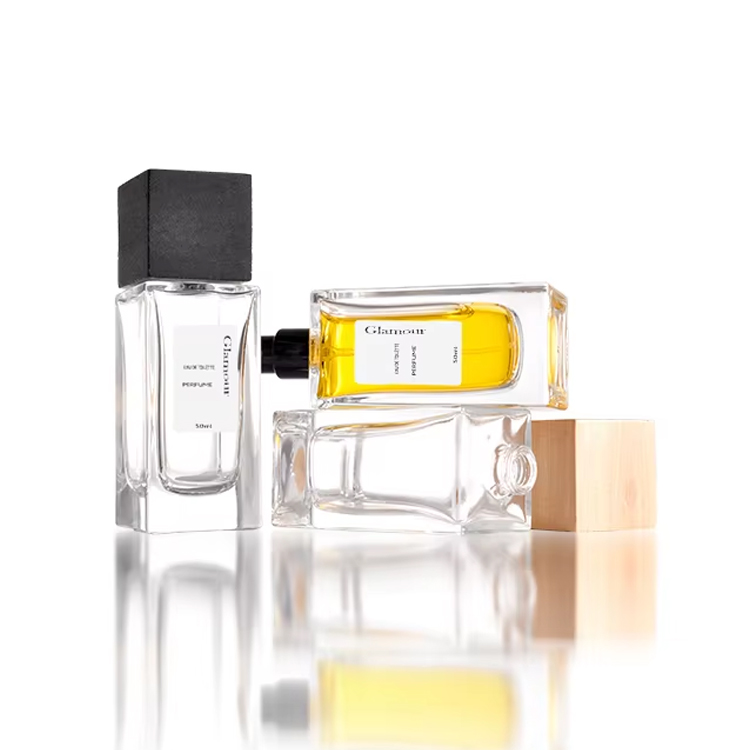 Prix ​​d'usine spécial 50 ml gris clair clair Cologne atomiseur de parfum vaporisateur bouteille en verre pour homme