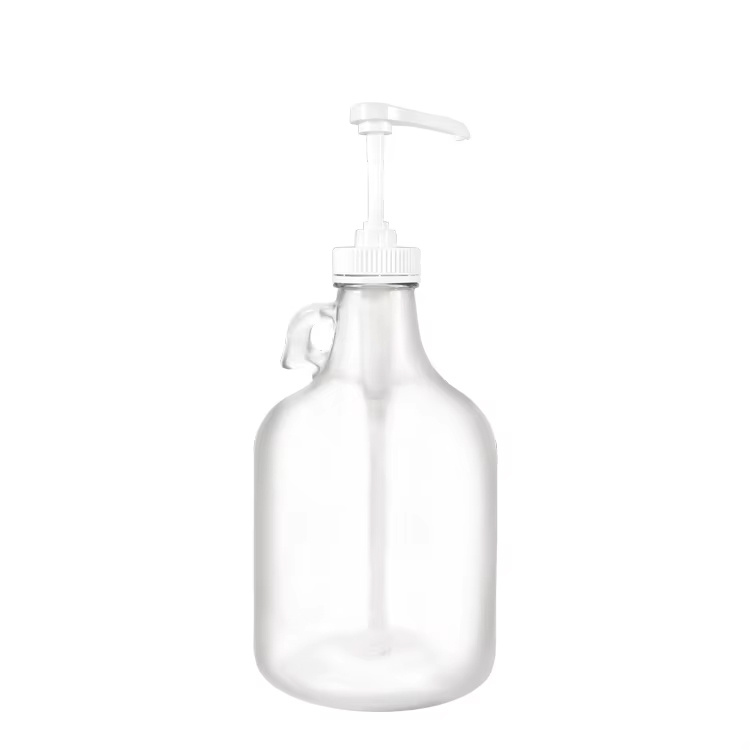 Pompe blanche pour bouteille en verre transparent de 3L