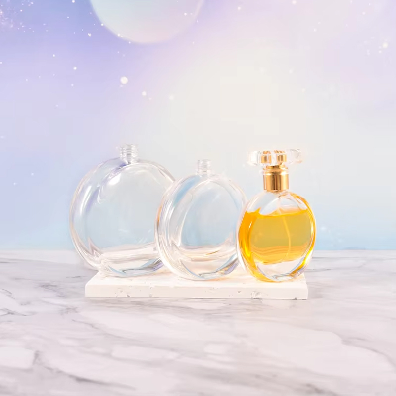 30 ml 50 ml 100 ml bouteilles de parfum en verre à bouche oblate moderne