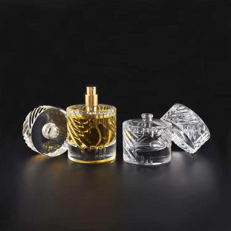 Bouteille de parfum à motif 50 Ml, 100ml, en forme de cylindre, vaporisateur en verre, bouteille de parfum