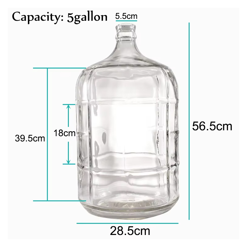 Bouteille d'eau bonbonne en verre de 3 à 5 gallons 
