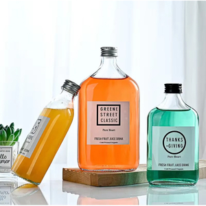 Logo personnalisé de qualité supérieure 50 ml 200 ml 350 ml 500 ml bouteille en verre vide de café bouteille de boisson en vrac