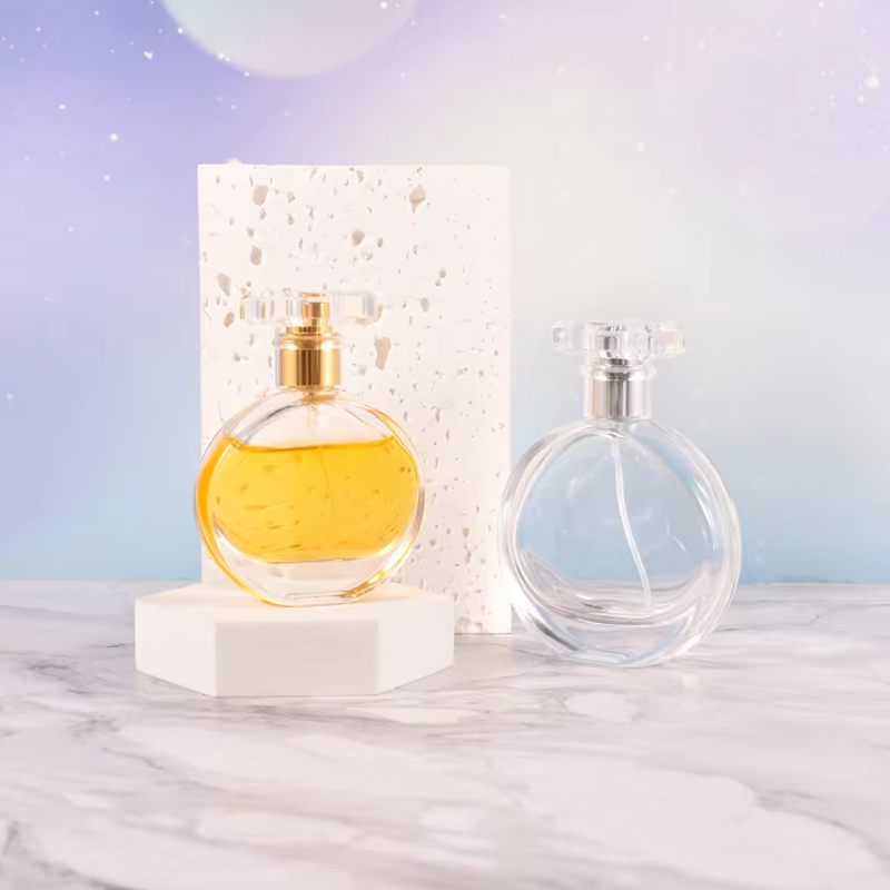 30 ml 50 ml 100 ml bouteilles de parfum en verre à bouche oblate moderne
