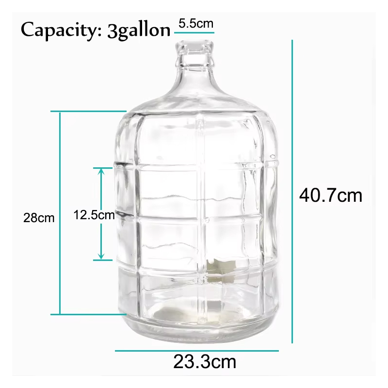 Bouteille d'eau bonbonne en verre de 3 à 5 gallons 
