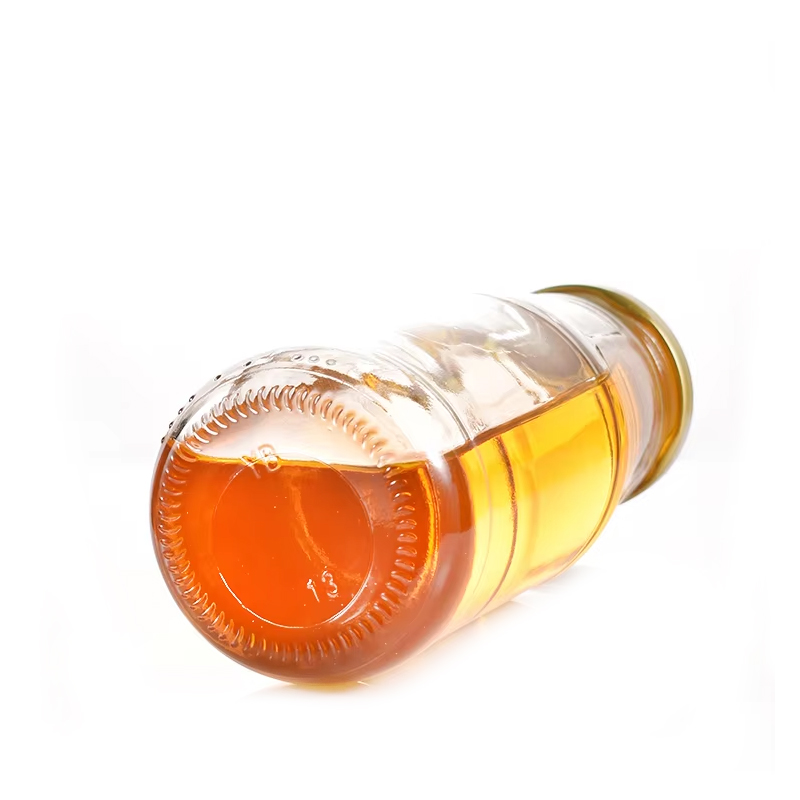 Bouteille de lait de boisson en verre vide de forme ronde en gros de 350 ml 