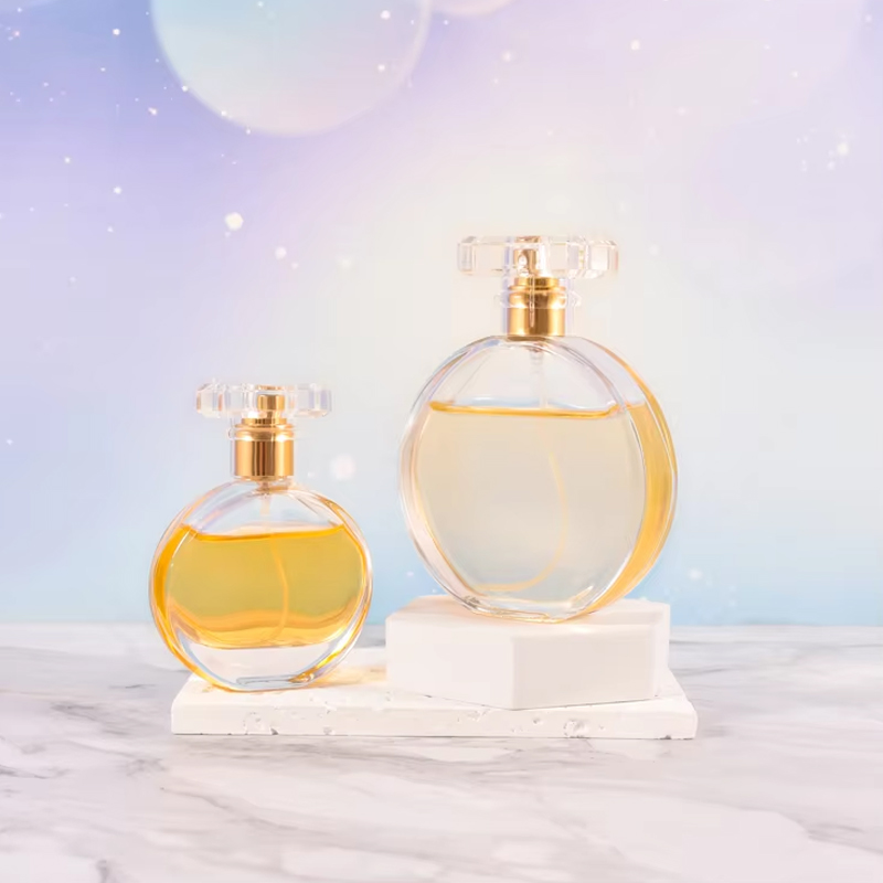 30 ml 50 ml 100 ml bouteilles de parfum en verre à bouche oblate moderne