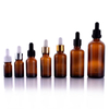 Flacons compte-gouttes en verre ambré de luxe de 5 ml 10 ml 15 ml 20 ml avec pipette