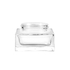Pot de crème en verre transparent de luxe avec finition, emballage cosmétique personnalisé pour crème de soin de la peau, crème hydratante pour le visage