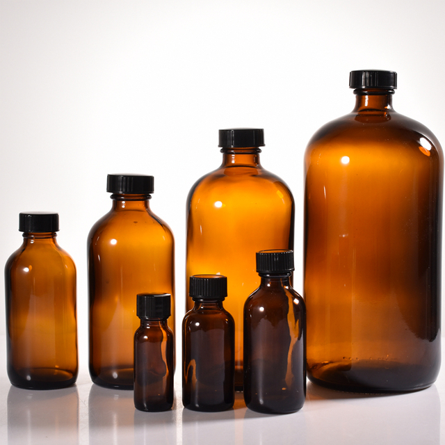 Vente en gros Bouteille En Verre Ronde Boston