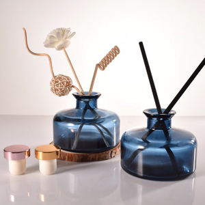 Verre de bouteille de diffuseur de concepteur d'arôme de pièce bleue française de 200 ml
