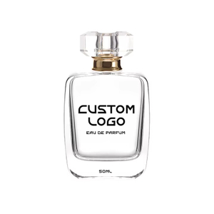 Logo personnalisé en gros de luxe clair 50ml 100ml bouteilles en verre de parfum bouteilles de parfum en verre de pulvérisation 