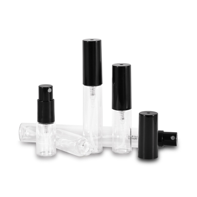 Mini bouteille de parfum en verre rechargeable, vide et transparent, pulvérisateur à sertir, Portable, 2ml, 3ml, 5ml, 10ml