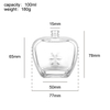 Bouteille de parfum en verre en forme de pomme en gros de 100 ml avec capuchon doré