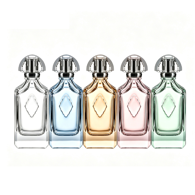 Fabricant de bouteilles de parfum en verre transparent de luxe, bouteilles de parfum vides personnalisées, vente en gros 100ml