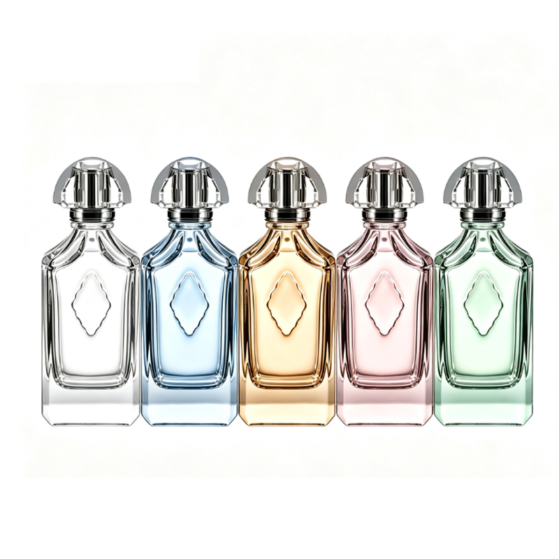 Fabricant de bouteilles de parfum en verre transparent de luxe, bouteilles de parfum vides personnalisées, vente en gros 100ml