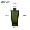 Bouteille de diffuseur de roseau en verre carré vert de qualité supérieure avec bouchon noir, bouteille de diffuseur d'aromathérapie personnalisée pour parfum de maison
